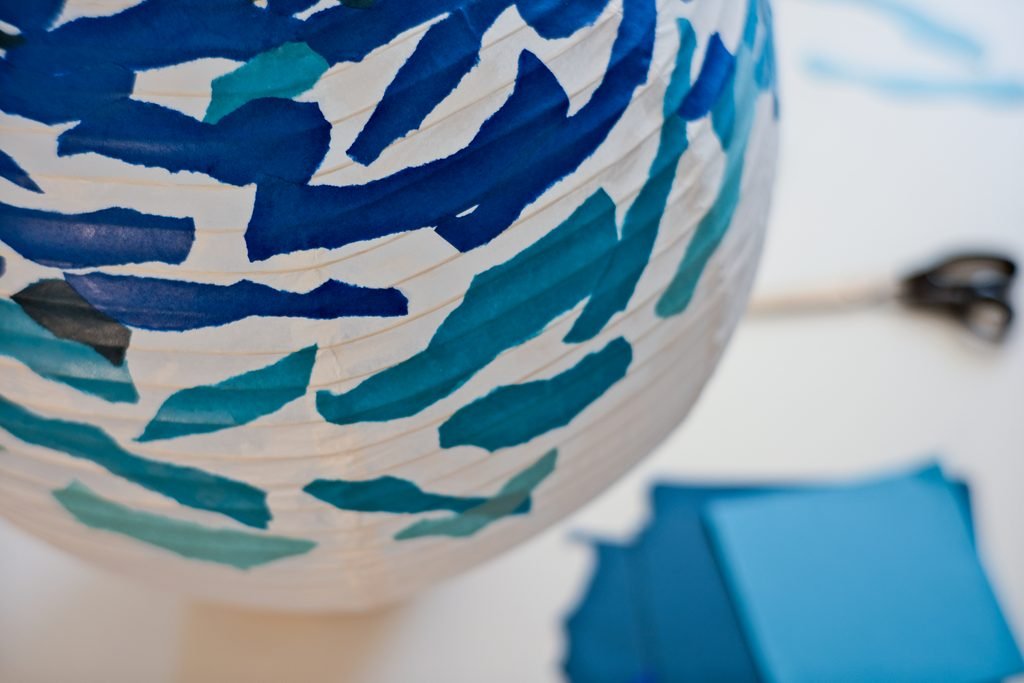 Detail of a paper lamp