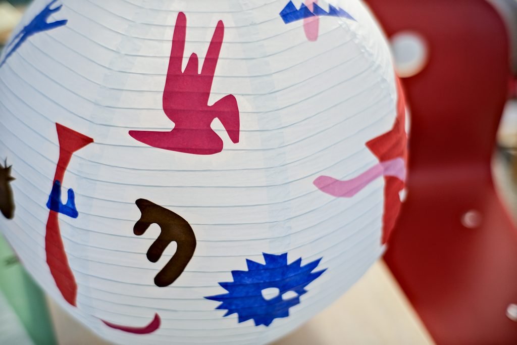 Detail of a paper lamp